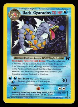 Dark Gyarados (Prerelease) 8/82 Holo Team Rocket Pokemon Card - Image 1