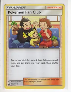 POKEMON FAN CLUB TRAINER ULTRA PRISM SET POKEMON CARD 133/156 LP - Image 1