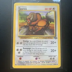 Tauros 47/64 Pokemon Cards WOTC TCG: Base Set 1999 Normal Standard - Image 1