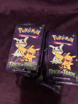 POKEMAN TRICK or TRADE, 57 packages of unopened game cards w free shipping - Image 1