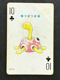 Pokemon Shuckle 10 of Clubs Gold Deck Ho-oh Playing Card Poker Nintendo - Image 1