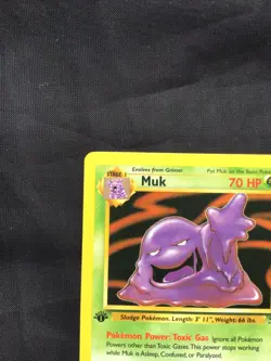 Pokemon Cards: Fossil 1st Edition Rare: Muk 28/62 - Image 2