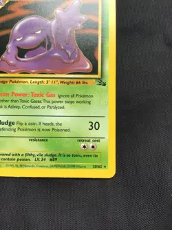 Pokemon Cards: Fossil 1st Edition Rare: Muk 28/62 - Image 4