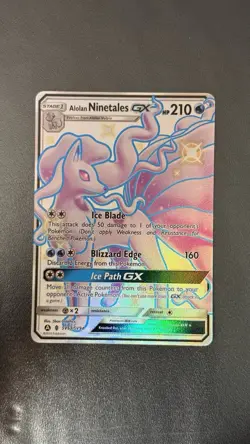 Pokemon Alolan Ninetales GX SV53/SV94 Hidden Fates Shiny Vault Holo Card - Image 3