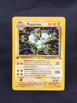 Pokemon Cards: Fossil 1st Edition Rare: Magneton 26/62 - Image 1
