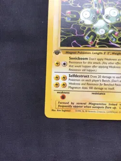 Pokemon Cards: Fossil 1st Edition Rare: Magneton 26/62 - Image 5