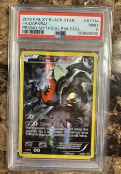 Darkrai Mythical Coll. Full Art Black Star Promo Card PSA 9 Mint XY114 - Image 1