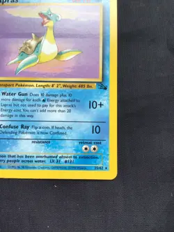 Pokemon Cards: Fossil 1st Edition Rare: Lapras 25/62 - Image 4
