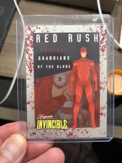 SDCC 2025 Invincible RED RUSH Blood Splatter Promo Card LIMITED To 100 RARE! NM+ - Image 1
