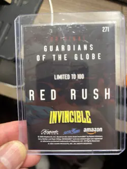 SDCC 2025 Invincible RED RUSH Blood Splatter Promo Card LIMITED To 100 RARE! NM+ - Image 2