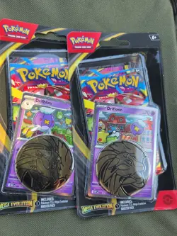 Pokemon Promo Cards & Coins Only. Drifloon 005 & Driblim 006 + 2 Lucario Coins - Image 1