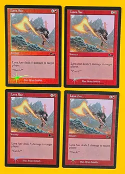 MTG LAVA AXE (Foil) (x4) Urza's Legacy (OldManMTG 012-502) - Image 1