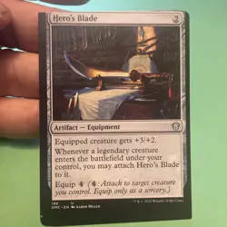 Hero's Blade Mtg Misprint Miscut Into A Discard Filler - Image 1