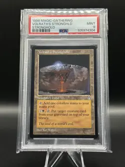 1998 Magic the Gathering Volrath's Stronghold Stronghold Rare PSA 9 Mint - Image 1