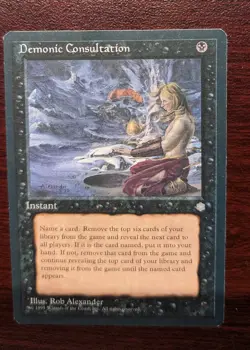 1x Demonic Consultation Near Mint MTG Magic - Image 1