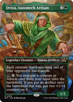 Oviya Automech Artisan - Borderless FOIL - Aetherdift - MtG - NM - Image 1