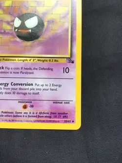 Pokemon Cards: Fossil 1st Edition Uncommon: Gastly 33/62 - Image 4