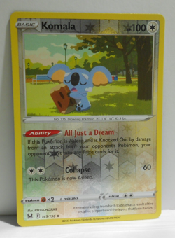 Pokemon TCG Komala * 149/196 * Lost Origin * Uncommon * Reverse Holo - Image 1