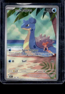 Pokemon TCG Misty's Lapras Illustration Rare Card 194/182 Destined Rivals - Image 1