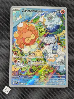 Castform Sunny Form 195/191 - Surging Sparks Illustration Rare Pokemon TCG NM - Image 1