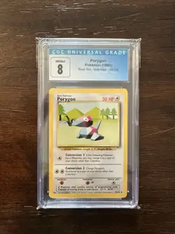 1999 Pokemon Porygon Base Set #39/102 CGC 8 - Image 1