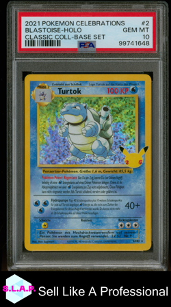 BLASTOISE-HOLO CLASSIC COLL-BASE SET POKEMON CELEBRATIONS 2021 2 PSA 10 - Image 1