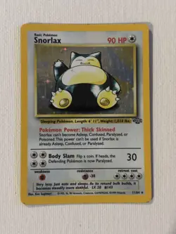 Pokemon TCG Snorlax Jungle Holo Rare HP see pics for condition - Image 1