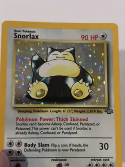 Pokemon TCG Snorlax Jungle Holo Rare HP see pics for condition - Image 2