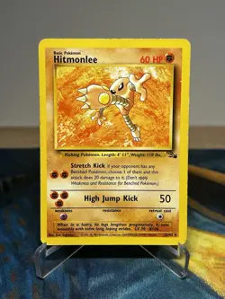 Hitmonlee 22/62 Fossil Set Unlimited Non Holo Rare Pokemon TCG English Wotc - Image 1