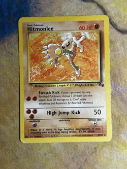 Hitmonlee 22/62 Fossil Set Unlimited Non Holo Rare Pokemon TCG English Wotc - Image 2