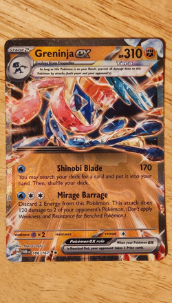 Pokemon Scarlet & Violet Twilight Masquerade Greninja EX 106/167 - Image 1