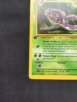 Pokemon Cards: Fossil 1st Edition Uncommon: Arbok 31/62 - Image 5