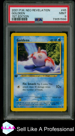 GOLDEEN POKEMON 45 2001 NEO REVELATION 1ST EDITION EN PSA 9 - Image 1
