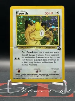 2000 Pokemon Meowth Holo Game Boy Black Star Promo #10 HP - Image 2
