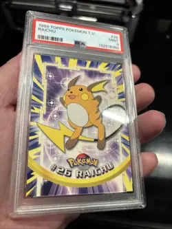 1999 TOPPS POKEMON TV #26 RAICHU PSA 9 - Image 2