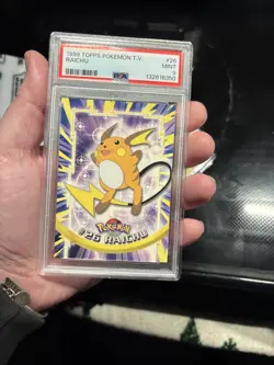 1999 TOPPS POKEMON TV #26 RAICHU PSA 9 - Image 4
