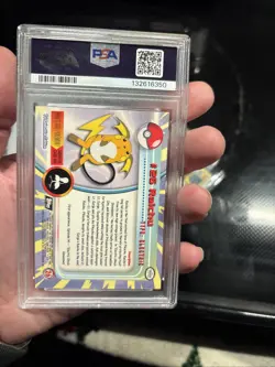 1999 TOPPS POKEMON TV #26 RAICHU PSA 9 - Image 5