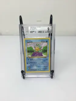 Squirtle 63/102 Base 1st Edition Thick Stamp Pokemon 1999 Shadowless Beckett 9 - Image 1