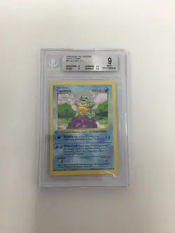 Squirtle 63/102 Base 1st Edition Thick Stamp Pokemon 1999 Shadowless Beckett 9 - Image 2