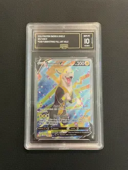 2021 Pokemon - Boltund V #249/264 Fusion Strike Full Art Holo - GMA 10 Gem Mint - Image 1