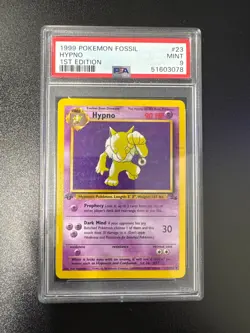 1999 Pokemon Fossil Hypno #23 1st Edition PSA 9 - Image 1