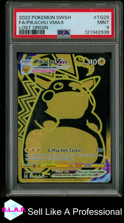 FA/PIKACHU VMAX LOST ORIGIN POKEMON SWORD & SHIELD LOST ORIGIN 2022 TG29 PSA 9 - Image 1