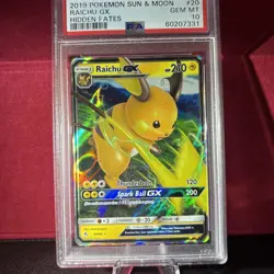 Pokemon Sun & Moon Hidden Fates Shiny Vault 20 Raichu GX PSA 10 GEM MINT - Image 2