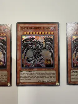 Yugioh Red-Eyes Darkness Dragon Playset (3x) ABPF-ENSE2 Super Rare Holo - Image 2