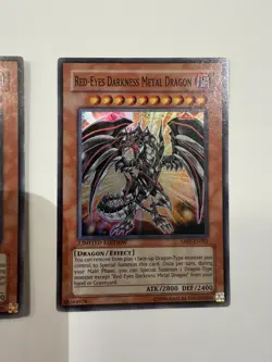 Yugioh Red-Eyes Darkness Dragon Playset (3x) ABPF-ENSE2 Super Rare Holo - Image 3