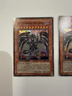 Yugioh Red-Eyes Darkness Dragon Playset (3x) ABPF-ENSE2 Super Rare Holo - Image 4