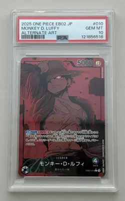 One Piece - Luffy EB02-010 Alt Art Parallel 25th Collection Japanese PSA 10 - Image 1