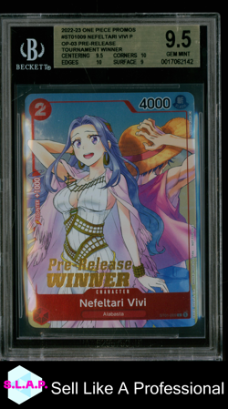 NEFELTARI VIVI P/(OP-03 PRE-RELEASE TW) 2022-24 ONE PIECE PRM ST01009 BGS 9.5 - Image 1