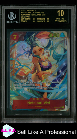 NEFELTARI VIVI SEC 2023 ONE PIECE KINGDOMS/INTRIGUE OP04118 BLACK LABEL BGS 10 - Image 1