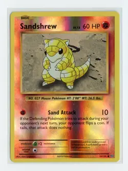 Sandshrew 54/108 Common Reverse Holo XY - Evolutions Pokemon NM - Image 1